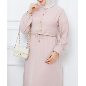 robe femme musulmane rose pale