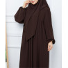 abaya khimar assorti marron