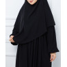 abaya khimar en soie de medine noir