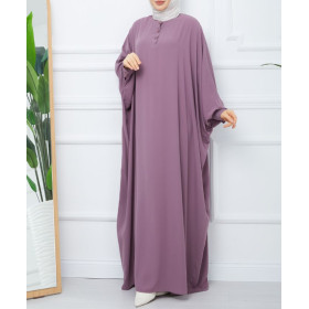 robe abaya de couleur mauve