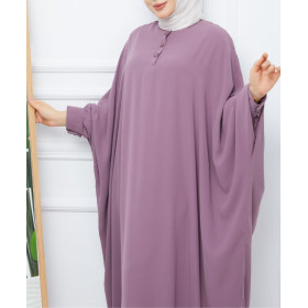 abaya ample de couleur mauve