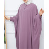 abaya ample de couleur mauve