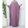 abaya grande taille de couleur mauve