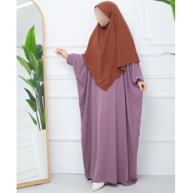 Khimar Court Marron - Khimar Soie de Medine