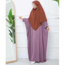 Khimar Court Marron - Khimar Soie de Medine