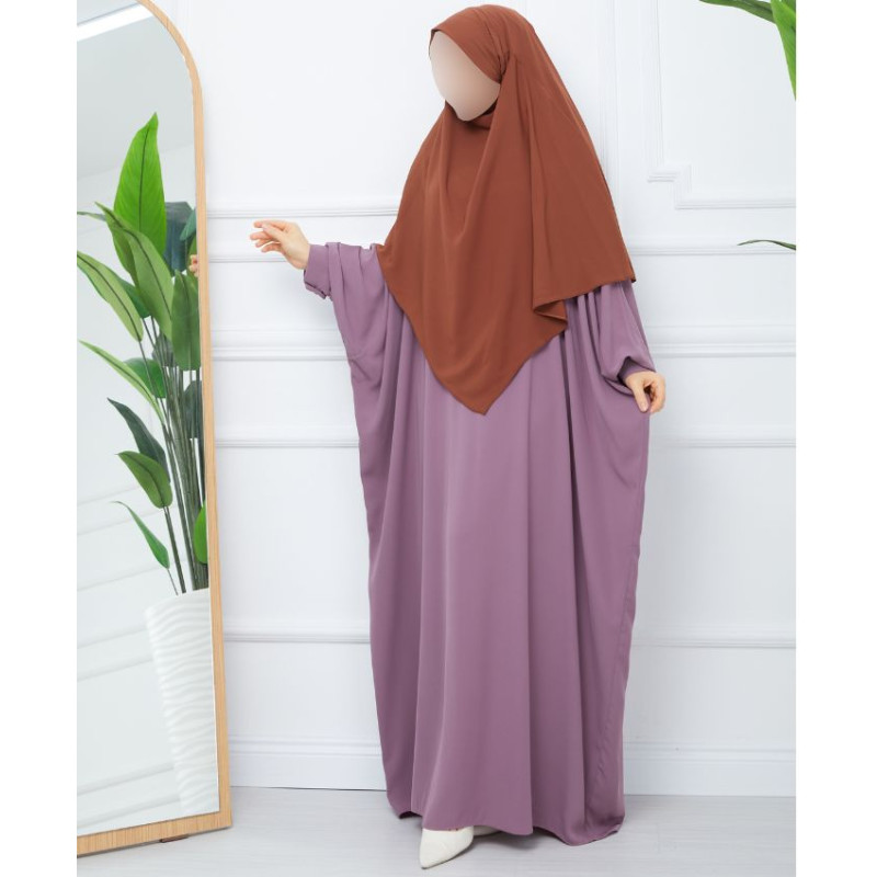 Khimar Court Marron - Khimar Soie de Medine - Marque SEDEF