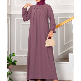 robe femme voilée été de couleur mauve