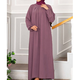 robe hijab de couleur mauve
