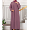 robe hijab de couleur mauve