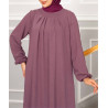 robe longue musulmane couleur mauve