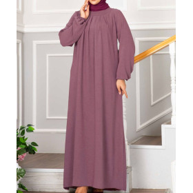 robe longue hijab mauve