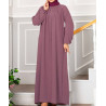 robe longue hijab mauve