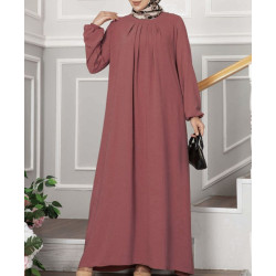Robe Musulmane Femme - Robe Nafja Vieux Rose