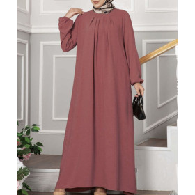 robe musulmane vieux rose