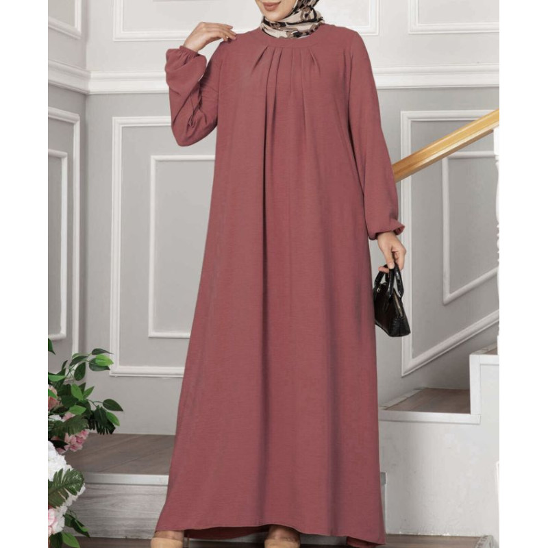 robe musulmane vieux rose