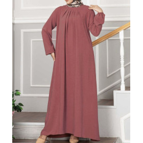 robe femme voilée de couleur rose