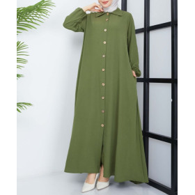 robe longue musulmane verte