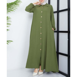 Robe Longue Musulmane Esma vert