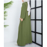 robe abaya musulmane de couleur verte