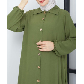 robe femme voilée verte