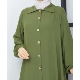 robe d'allaitement pour femme musulmane de couleur vert