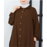 robe femme voilée moderne marron