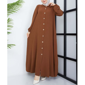 robe longue musulmane marron