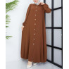robe longue musulmane marron