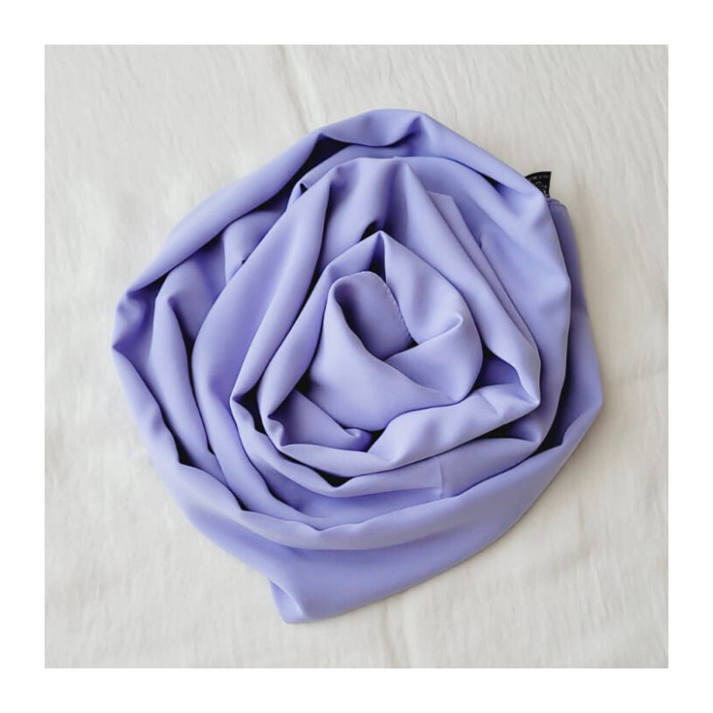 Hijab soie de medine bleu lila