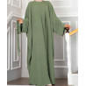 ensemble kimono abaya pour femme de couleur verte