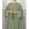 ensemble abaya kimono vert