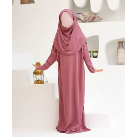 robe de prière pour fille de couleur rose
