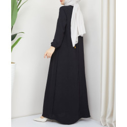 Robe Femme Voilée Noire Ferouz