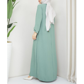 robe femme voilée verte