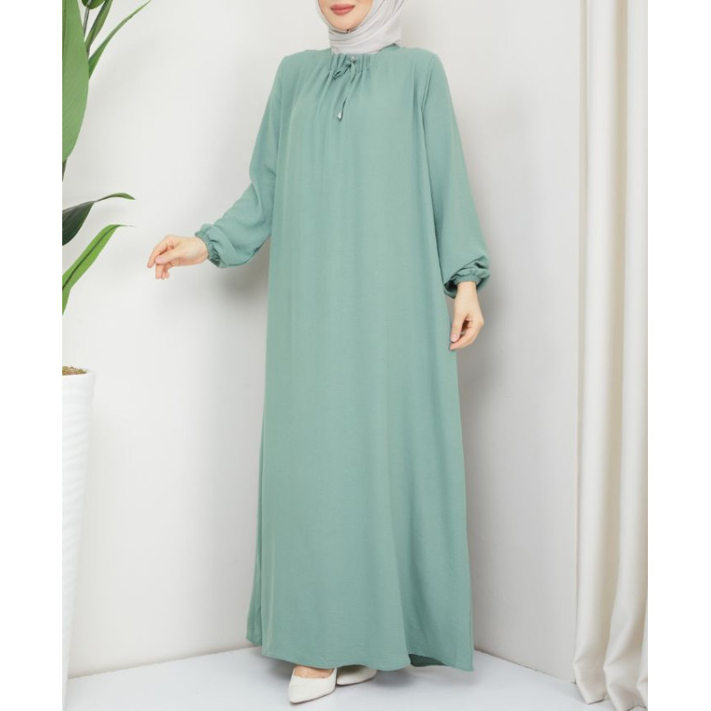 robe longue hijab verte