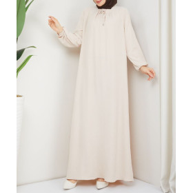 Robe Femme Voilée Été Ferouz Beige