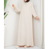 Robe Femme Voilée Été Légère et Fluide - Robe Longue Hijab Pas Cher