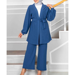 Ensemble Kimono Pantalon Amnia Bleu