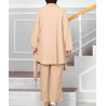 ensemble hijab kimono long beige