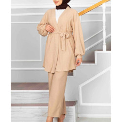 Ensemble kimono Amnia Beige