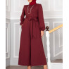 combi femme voilée rouge bordeaux