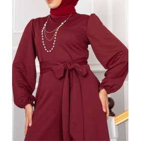 combinaison longue pour femme voilée rouge bordeaux