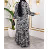 robe hijab été noir et blanc