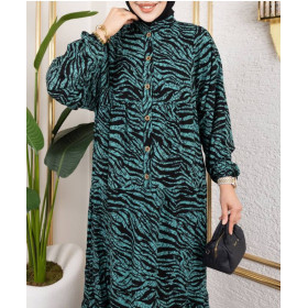 robe femme hijab été verte