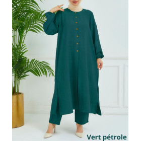 ensemble femme voilée été vert