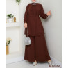 ensemble femme voilée chic marron