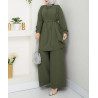 ensemble femme voilée chic vert