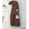 ensemble femme voilée  chic couleur chocolat