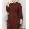 ensemble femme musulmane chic marron