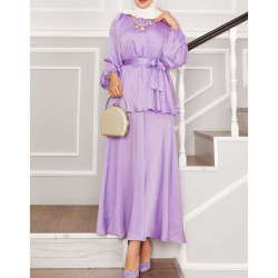 Ensemble Jupe Tunique Halima - Ensemble Femme Voilée Satiné